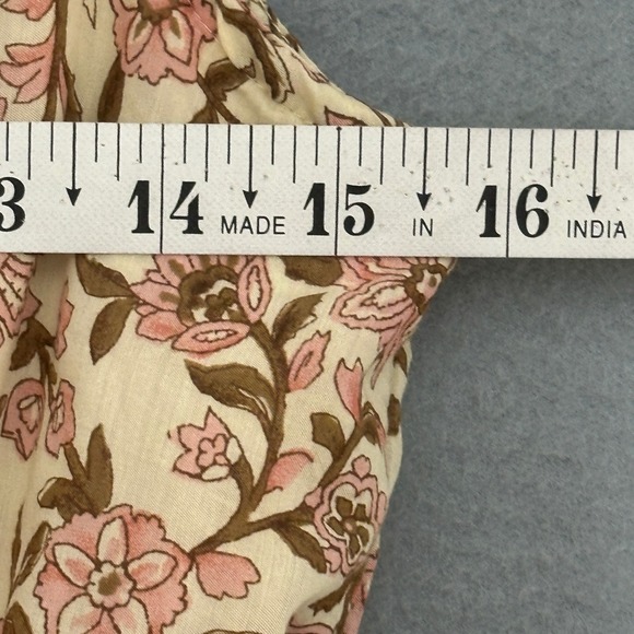 By the River Womens Dress M Ivory Punk Ditsy Floral Midi Cottagecore‎ Peasant - Picture 9 of 14